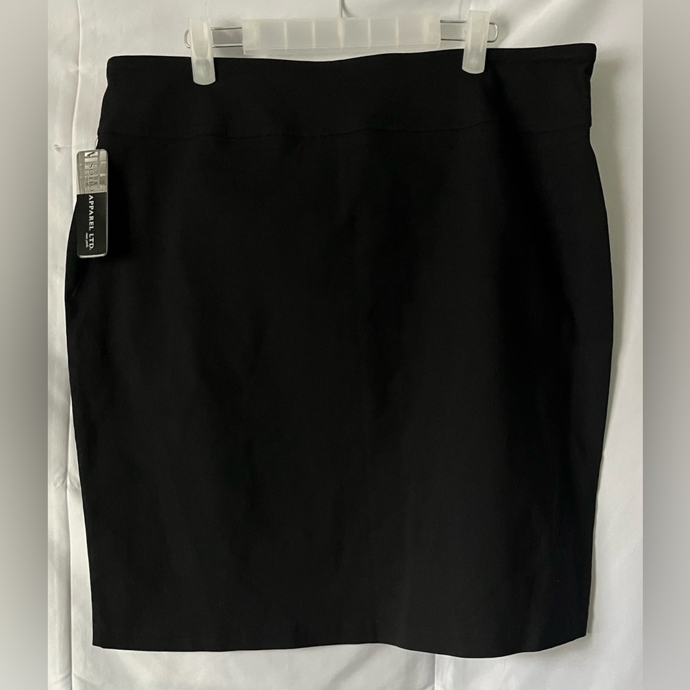 NWT SOHO Apparel Black High Waist Stretch Bodycon Pencil Skirt XL | Office Siren